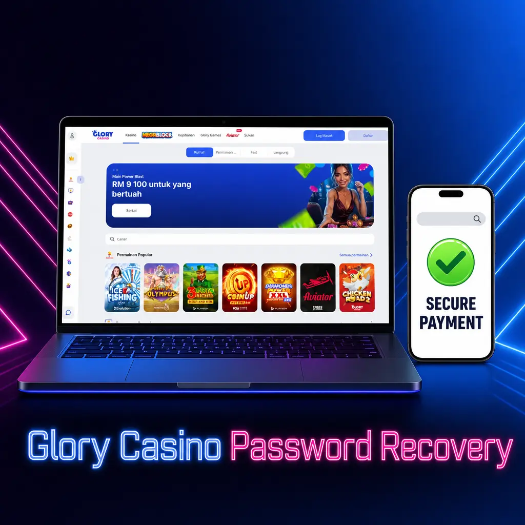 Glory Casino password recovery steps: click Forgot Password, verify via OTP, then set a new secure password