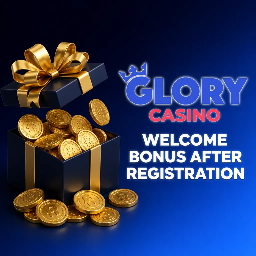 Glory Casino 100% Welcome Bonus up to RM1,300 after registration, split across casino and sportsbook wallets